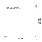 Box Doccia Fumè H200 Doppia Battente Profili Neri - 70x80