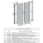 Box Doccia Saloon Apertura Interna Esterna e Lato Fisso H190 6mm - 70x115