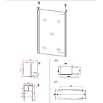 Box Doccia Saloon Apertura Interna Esterna e Lato Fisso H190 6mm - 90x95