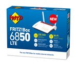 Avm Fritz FRITZ!Box 6850 LTE router wireless Gigabit Ethernet Dual-band (2.4 GHz/5 GHz) 4G Rosso, Bianco