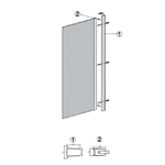 Box Doccia H190 Battente Totale Interno Esterno e Fisso - 100x65 - Ingresso lato corto