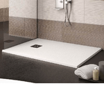 Piatto Doccia Mineralmarmo H 2.5cm Bianco Karag Pietra - 90x90