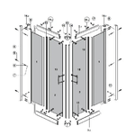 Box Doccia Flora H190 Cristallo Anticalcare 6mm Satine - 69x109