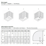 Piatto Doccia Mineralmarmo H 2.5cm Bianco Karag Pietra - 90x100