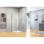 Box Doccia H195cm Anta a Libro Frameless Cristallo 6mm Anticalcare - 70x80