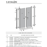 Porta Doccia Saloon H190 6mm Trasparente - 115 cm