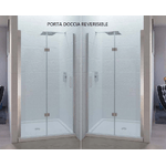 Porta Doccia H195cm Anta a Libro Frameless Trasparente Anticalcare 6mm - 95 cm