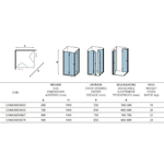 Box Doccia H190 Doppia Anta a Libro Frameless Trasparente 6mm - 68x78