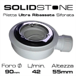 Piatto Doccia Solidstone Mineral Marmo Grafite H2.8cm Effetto Antracite - 80x120