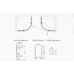 Box Doccia Semicircolare Trasparente 6mm Apertura Scorrevole Anti Calcare - 80x80 raggio 55cm