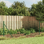 vidaXL Recinzione Metallica con Picchetti Ancoraggio Verde 1x10 m