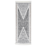 Tappeto Nero e Grigio 100x300 cm in Cotone
