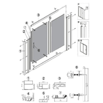 Box Doccia Flora H190 Cristallo Anticalcare 6mm Satine - 79x99