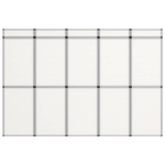 Parete Espositiva Pieghevole 15 Pannelli 302x200 cm Bianchi