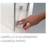 Porta Doccia 6mm Trasparente Anticalcare Anta Scorrevole H190cm - 135 cm