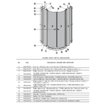 Box Doccia Semicircolare 6mm Anticalcare H190 Apertura Interna Esterna - 89x89