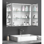 Specchio Contenitore Per Bagno A Due Ante - 80x60