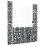 Gabbione a U con 2 Pali in Ferro 140x20x200 cm