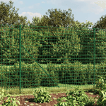 vidaXL Recinzione Metallica con Picchetti Ancoraggio Verde 1,4x10 m