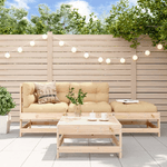 vidaXL Set Divani da Giardino 4 pz con Cuscini in Legno Massello