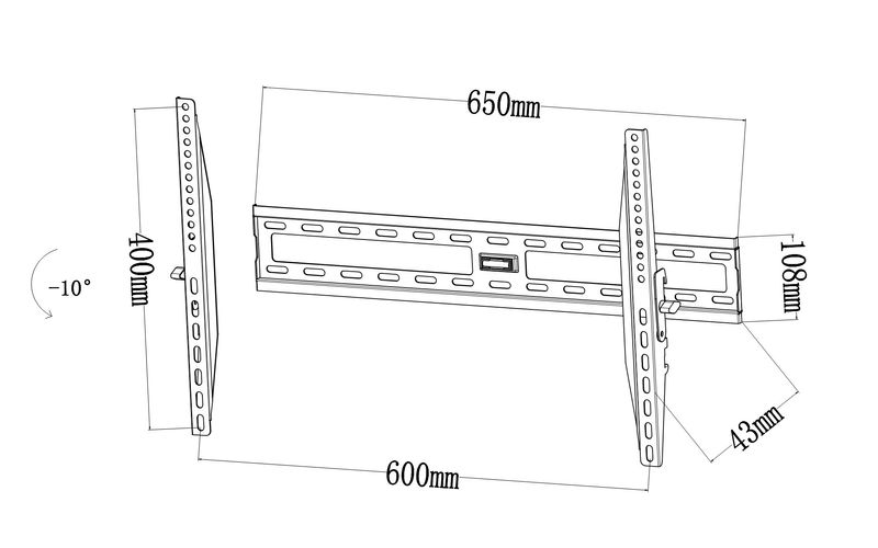 Link-Accessori-LKBR31-Supporto-TV-a-parete-1524-cm--60---Nero