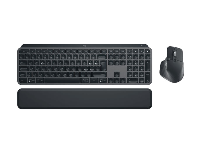 Logitech-MX-Keys-S-Combo---Tastiera-e-Mouse-Wireless-con-Palm-Rest-illuminazione-personalizzabile-Scorrimento-veloce-Bluetooth-USB-C-Windows-Linux-Chrome-Mac-Disposizione-Italiano-QWERTY-Grigio