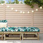 vidaXL Poggiapiedi Giardino con Cuscini 2pz Legno Impregnato di Pino