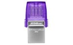 Kingston-Technology-DataTraveler-microDuo-3C-unita-flash-USB-256-GB-USB-Type-A---USB-Type-C-3.2-Gen-1--3.1-Gen-1--Stainless-steel-Viola