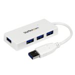 StarTech.com Hub portatile mini USB 3.0 SuperSpeed a 4 porte - Perno e concentratore per Ultrabook USB 3