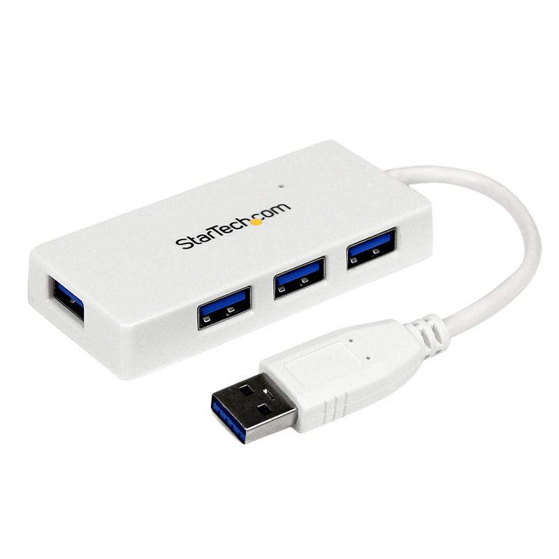StarTech.com-Hub-portatile-mini-USB-3.0-SuperSpeed-a-4-porte---Perno-e-concentratore-per-Ultrabook-USB-3.0-con-cavo-integrato---Bianco