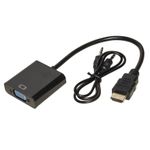 Link Accessori LKADAT10 cavo e adattatore video 0,15 m HDMI + 3.5mm VGA (D-Sub) + 3.5mm Nero