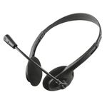 Trust ZIVA CHAT HEADSET Auricolare Cablato A Padiglione Musica e Chiamate Nero