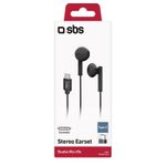 SBS-Studio-Mix-65c-Cuffie-Cablato-In-ear-Musica-e-Chiamate-USB-tipo-C-Nero