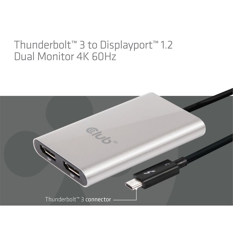 CLUB3D-Thunderbolt™-3-to-Displayport™-1.2-Dual-Monitor-4K-60Hz