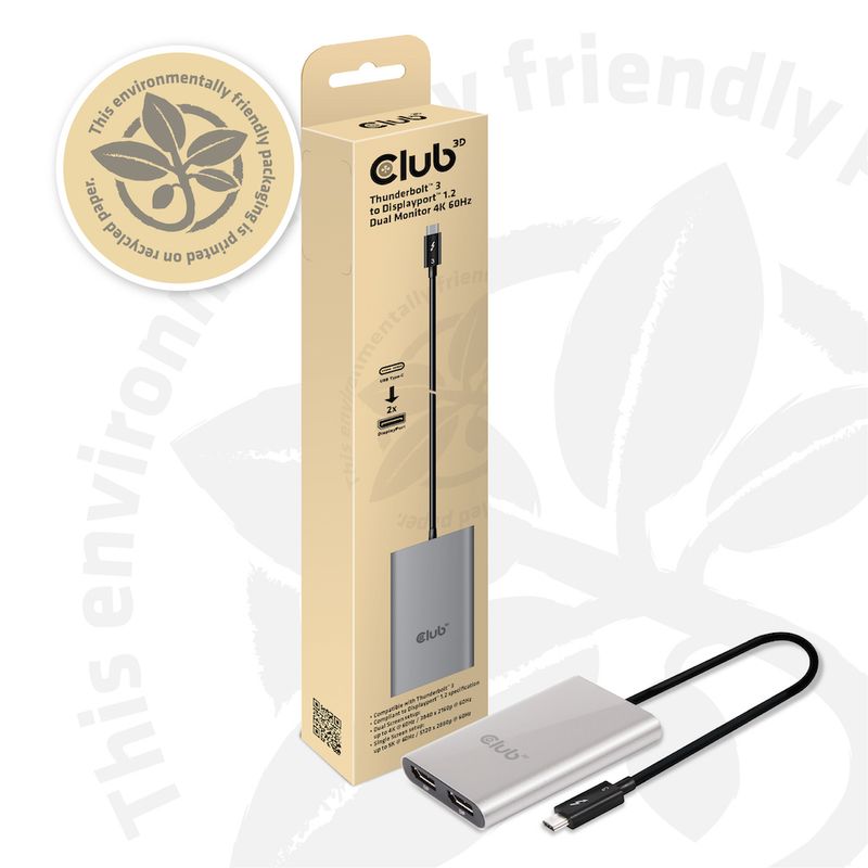 CLUB3D-Thunderbolt™-3-to-Displayport™-1.2-Dual-Monitor-4K-60Hz