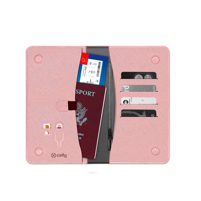 Celly-Venere-Passport-Portafoglio-Rosa-Ecopelle