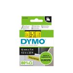 DYMO-D1---Standard-Etichette---Nero-su-giallo---12mm-x-7m