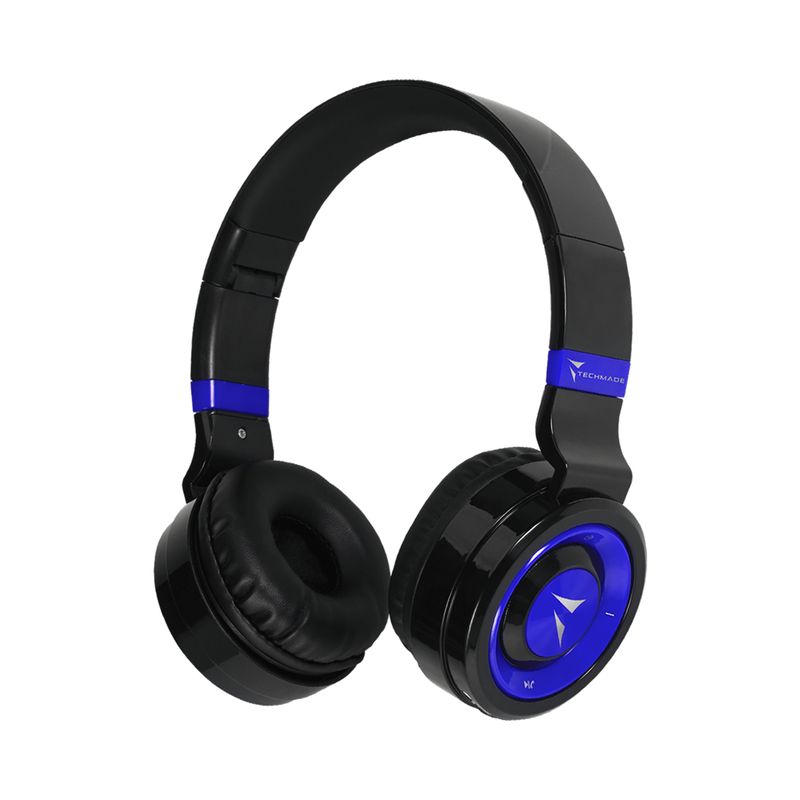 Techmade-TM-046-BL-cuffia-e-auricolare-Con-cavo-e-senza-cavo-A-Padiglione-MUSICA-Micro-USB-Bluetooth-Nero-Blu