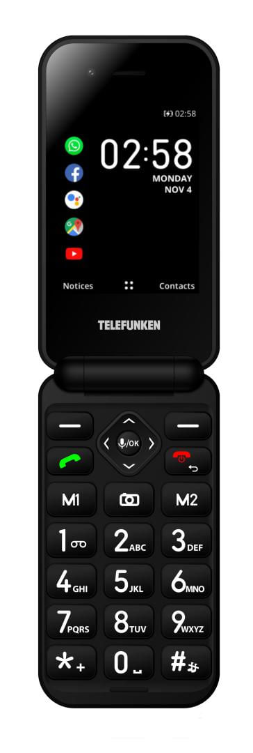 Telefunken-S740-711-cm--2.8---129-g-Nero-Telefono-per-anziani