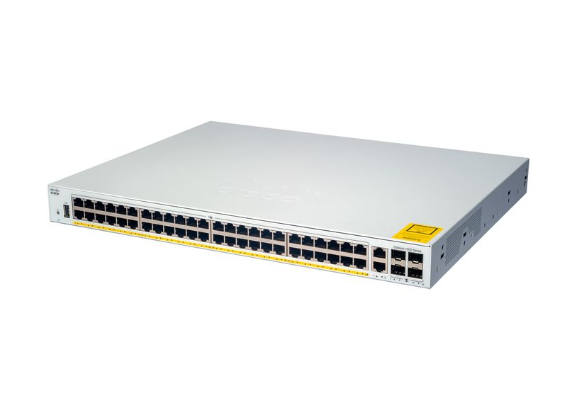 Cisco-Catalyst-C1000-48P-4G-L-switch-di-rete-Gestito-L2-Gigabit-Ethernet--10-100-1000--Supporto-Power-over-Ethernet--PoE--Grigio