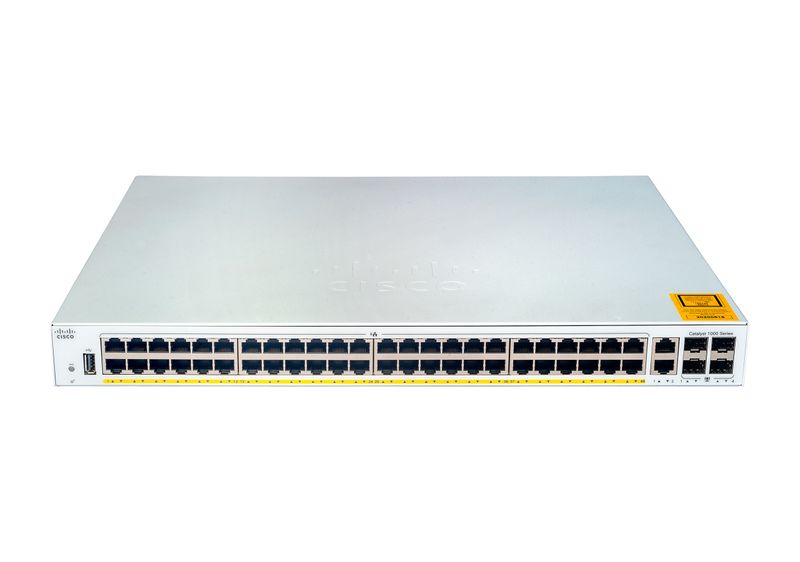 Cisco-Catalyst-C1000-48P-4G-L-switch-di-rete-Gestito-L2-Gigabit-Ethernet--10-100-1000--Supporto-Power-over-Ethernet--PoE--Grigio