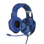 Trust GXT 322B Carus Auricolare Cablato A Padiglione Giocare Nero, Blu