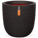 Capi Fioriera Nature Rib Rotonda 43x41 cm Nero KBLR933