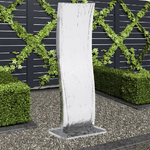 vidaXL Fontana da Giardino con Pompa in Acciaio Inox 130 cm Curvo