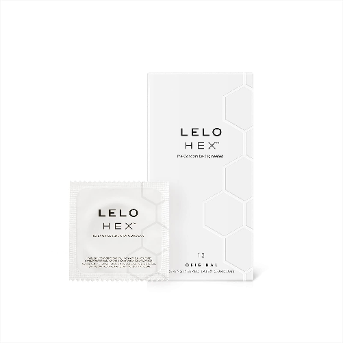 LELO-HEX-Original-Preservativi-Ultra-Sottili-Rinforzati-Leggermente-lubrificati-Condom-Preservativi-con-rilievi-e-nervature-Diametro-54-mm--Confezione-da-12-