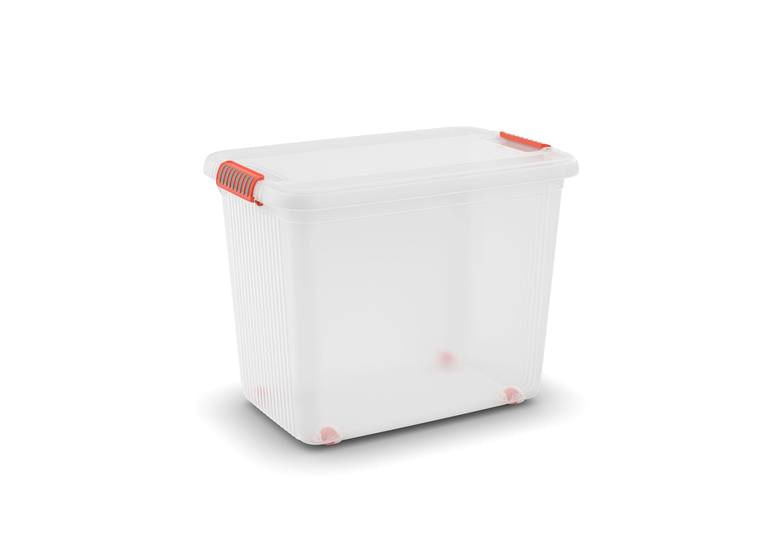 KIS-K-Latch-Box-Armadietto-portaoggetti-Rettangolare-Arancione-Trasparente