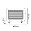 Argoclima-ARGO-SEVENTY-ICE-Interno-Bianco-1000-W-Riscaldatore-di-ambienti-elettrico-al-quarzo