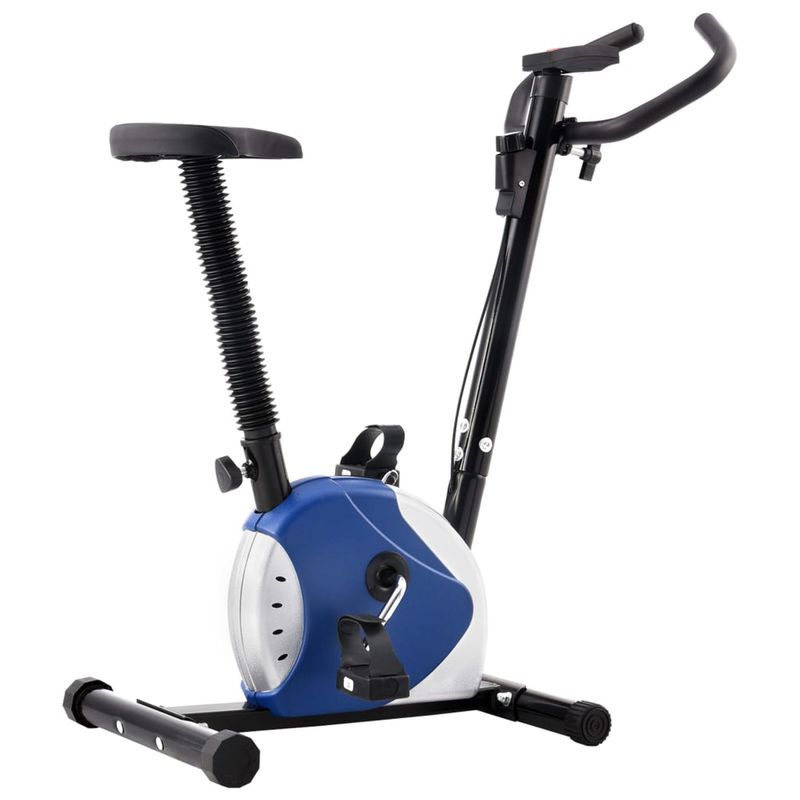 vidaXL-Cyclette-Ellittica-con-Cinghia-di-Resistenza-Blu