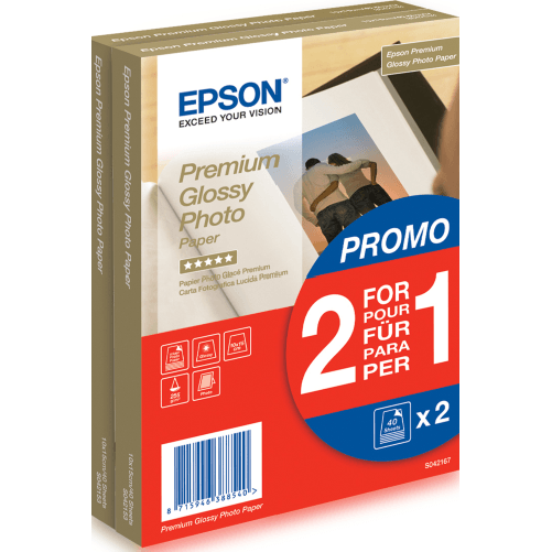 Epson-Premium-Glossy-Photo-Paper---10x15cm---2x-40-Fogli