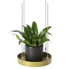 Esschert-Design-Vassoio-Sospeso-per-Piante-Rotondo-Dorato-S